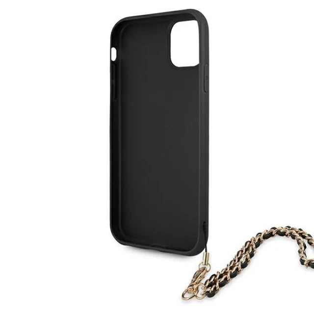 Чохол Guess Saffiano Chain для iPhone 11 Black (GUHCN61SASGBK)