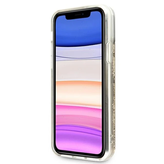 Чохол Guess 4G Big Liquid Glitter для iPhone 11 Gold (GUHCN61LG4GGO)