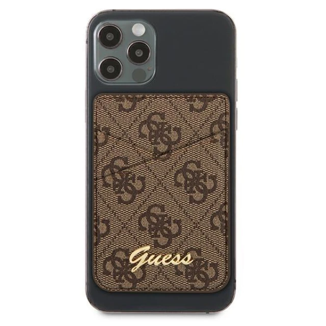 Магнітний гаманець Guess Wallet Brown with MagSafe Brown (GUWMS4GTLBR)