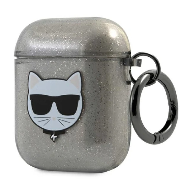 Чохол Karl Lagerfeld Glitter Choupette для AirPods Black (KLA2UCHGK)