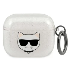 Чохол Karl Lagerfeld Glitter Choupette для AirPods 3 Silver (KLA3UCHGS)