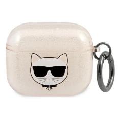 Чохол Karl Lagerfeld Glitter Choupette для AirPods 3 Gold (KLA3UCHGD)