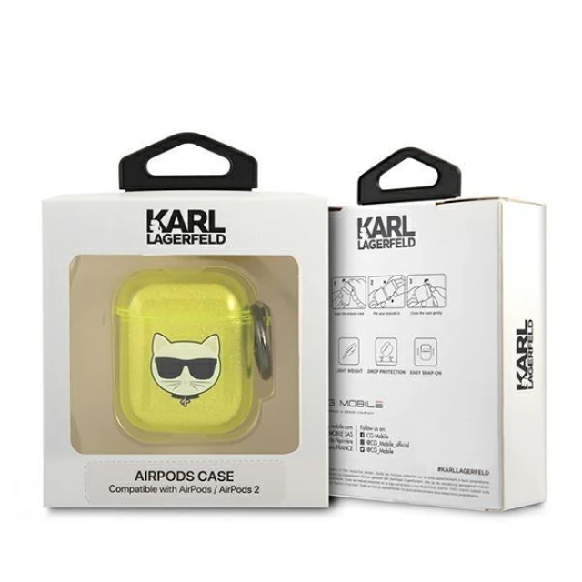 Чохол Karl Lagerfeld Choupette для AirPods 2/1 Yellow (KLA2UCHFY)