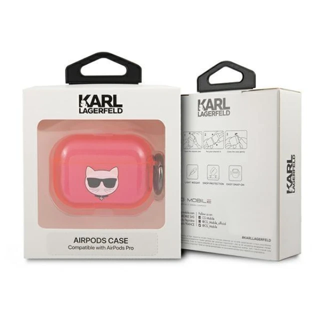 Чохол Karl Lagerfeld Choupette для AirPods Pro Pink (KLAPUCHFP)