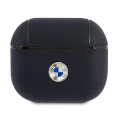 Чохол BMW для AirPods 3 Geniune Leather Silver Logo Navy (BMA3SSLNA)