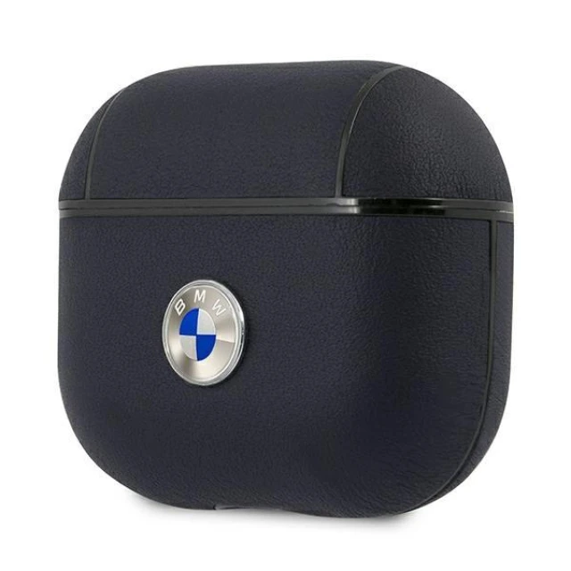 Чохол BMW для AirPods 3 Geniune Leather Silver Logo Navy (BMA3SSLNA)