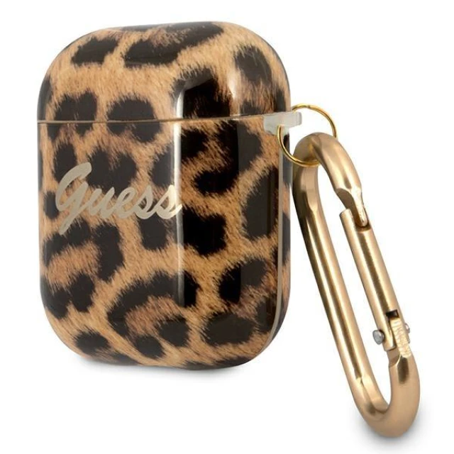 Чохол Guess Leopard Collection для AirPods 2/1 Gold (GUA2USLEO)