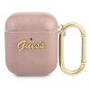 Чохол Guess Saffiano Script Metal Collection для AirPods 2/1 Pink (GUA2SASMP)