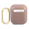 Чохол Guess Saffiano Script Metal Collection для AirPods 2/1 Pink (GUA2SASMP)