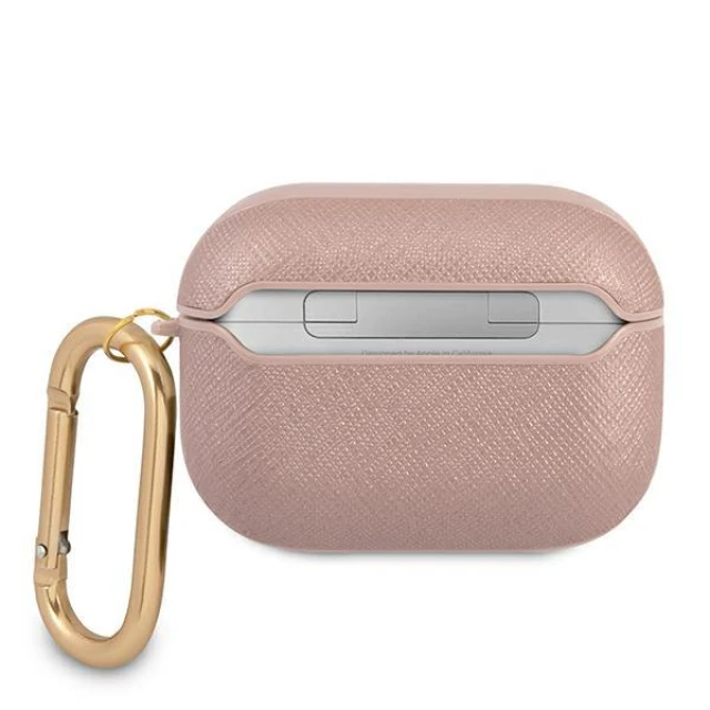 Чохол Guess Saffiano Script Metal Collection для AirPods Pro Pink (GUAPSASMP)