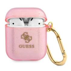 Чехол Guess Glitter Collection для AirPods 2/1 Pink (GUA2UCG4GP)