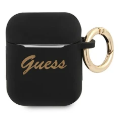 Чехол Guess Silicone Vintage Script для AirPods 2/1 Black (GUA2SSSK)