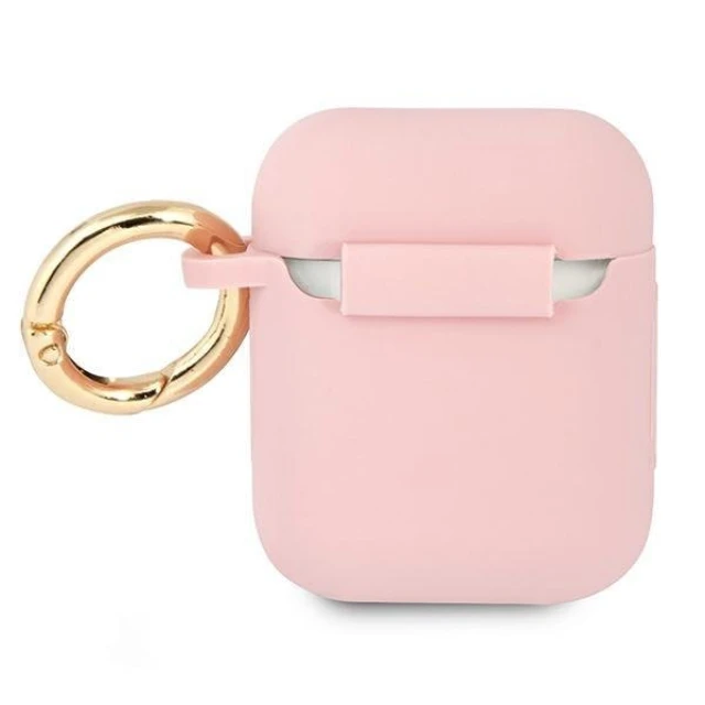 Чехол Guess Silicone Vintage Script для AirPods 2/1 Pink (GUA2SSSI)