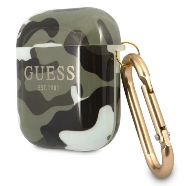 Чохол Guess Camo Collection для AirPods 2/1 Green (GUA2UCAMA)