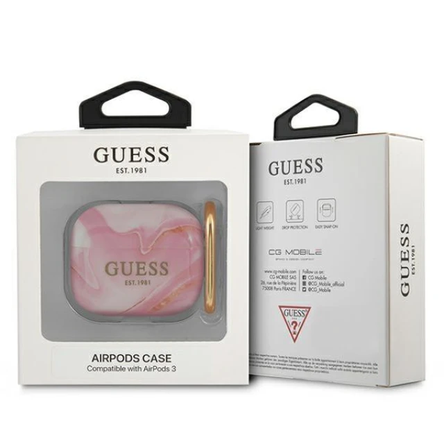 Чехол Guess Marble для AirPods 3 Pink (GUA3UNMP)