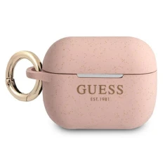 Чехол Guess Silicone Glitter для AirPods Pro Pink (GUAPSGGEP)