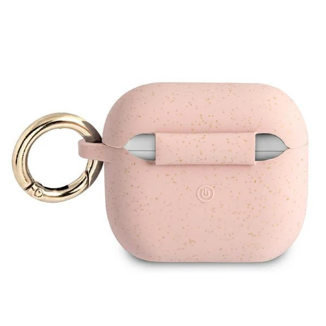 Чохол Guess Silicone Glitter для AirPods 3 Pink (GUA3SGGEP)