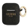 Чохол для навушників Guess Silicone Glitter для AirPods Black (GUA2SGGEK)