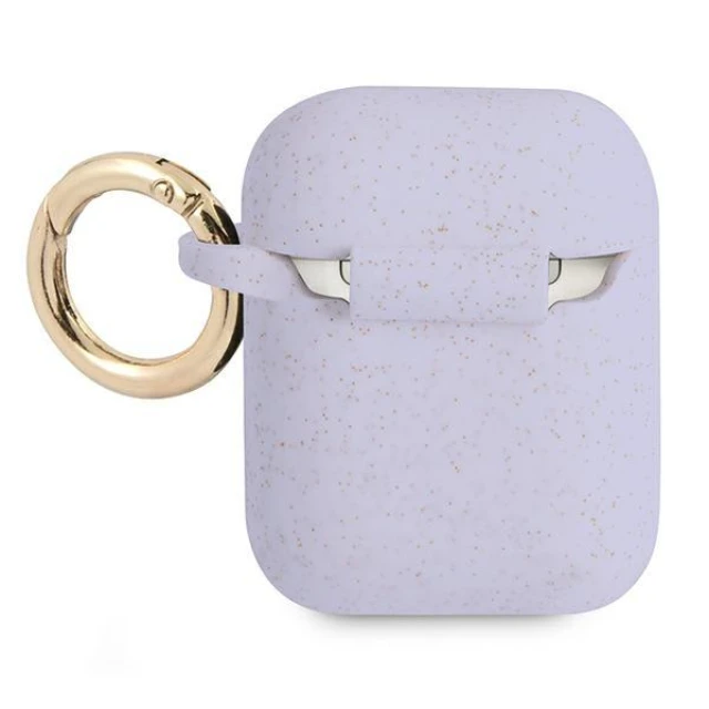 Чохол Guess Silicone Glitter для AirPods 2/1 Violet (GUA2SGGEU)