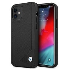 Чохол BMW для iPhone 12 mini Leather Deboss Black (BMHCP12SRCDPK)
