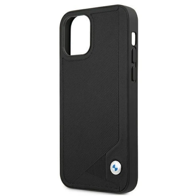 Чехол BMW для iPhone 12 mini Leather Deboss Black (BMHCP12SRCDPK)