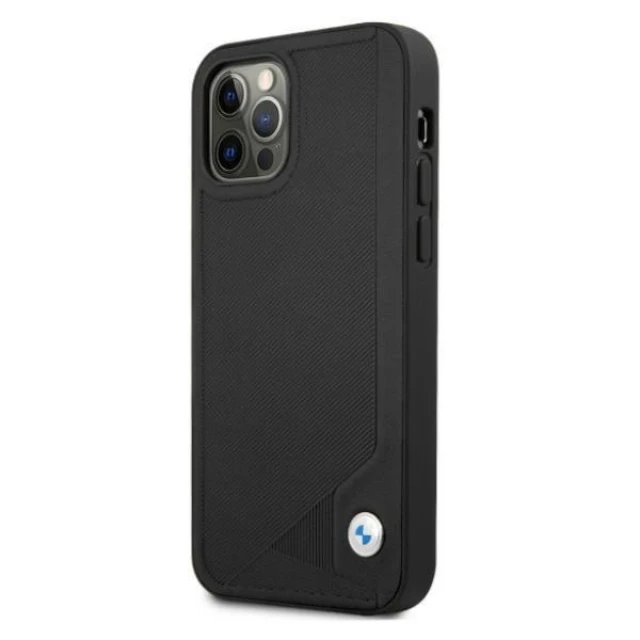 Чохол BMW для iPhone 12 | 12 Pro Leather Deboss Black (BMHCP12MRCDPK)