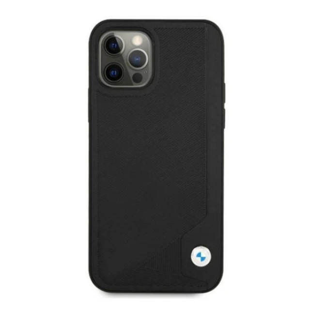 Чохол BMW для iPhone 12 Pro Max Leather Deboss Black (BMHCP12LRCDPK)