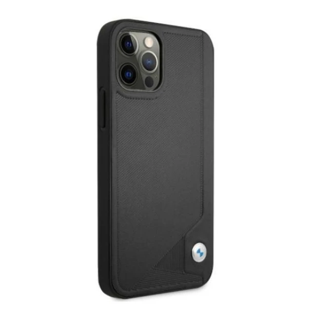 Чохол BMW для iPhone 12 Pro Max Leather Deboss Black (BMHCP12LRCDPK)