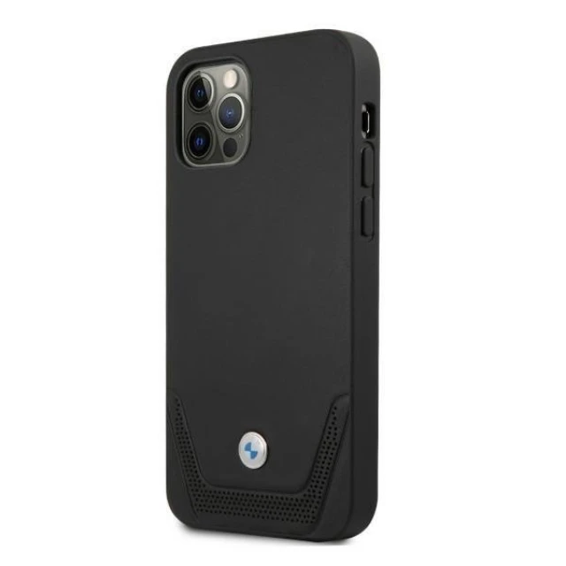 Чехол BMW для iPhone 12 | 12 Pro Leather Perforate Black (BMHCP12MRSWPK)