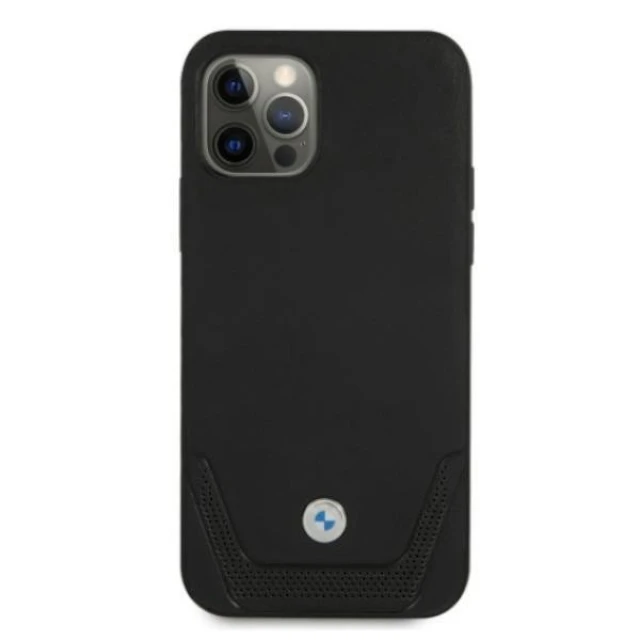 Чехол BMW для iPhone 12 | 12 Pro Leather Perforate Black (BMHCP12MRSWPK)