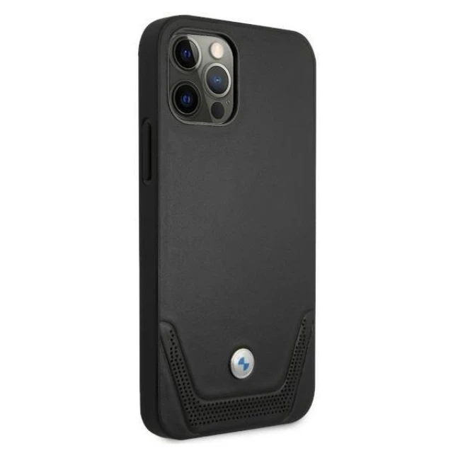 Чехол BMW для iPhone 12 | 12 Pro Leather Perforate Black (BMHCP12MRSWPK)
