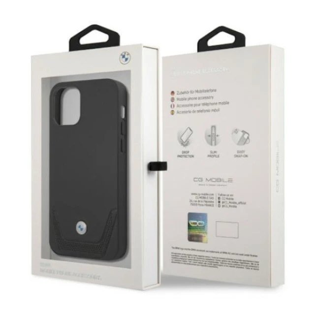 Чехол BMW для iPhone 12 | 12 Pro Leather Perforate Black (BMHCP12MRSWPK)