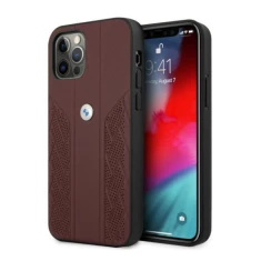 Чохол BMW для iPhone 12 Pro Max Leather Curve Perforate Red (BMHCP12LRSPPR)