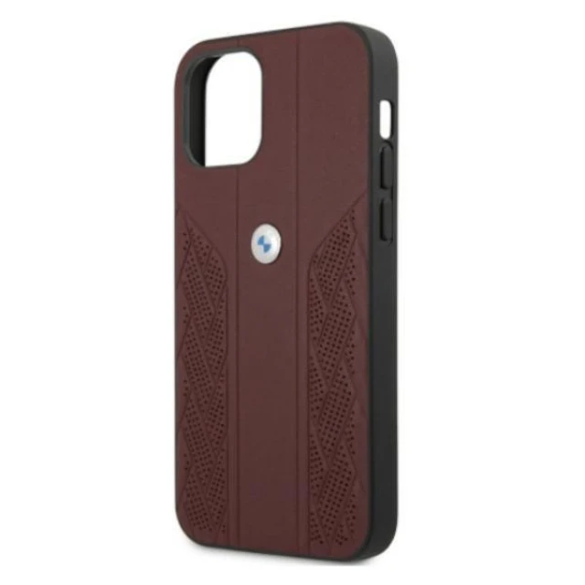 Чохол BMW для iPhone 12 Pro Max Leather Curve Perforate Red (BMHCP12LRSPPR)