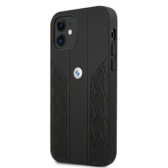 Чехол BMW для iPhone 12 mini Leather Curve Perforate Black (BMHCP12SRSPPK)
