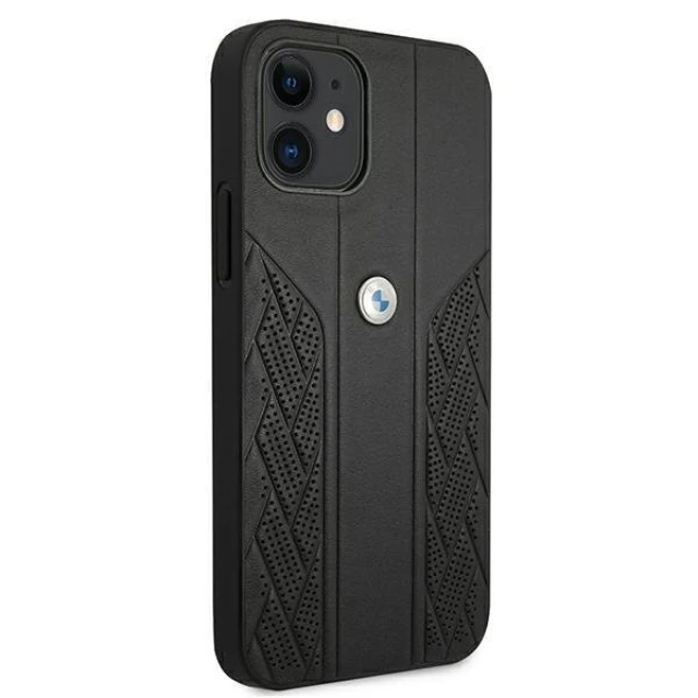 Чехол BMW для iPhone 12 mini Leather Curve Perforate Black (BMHCP12SRSPPK)