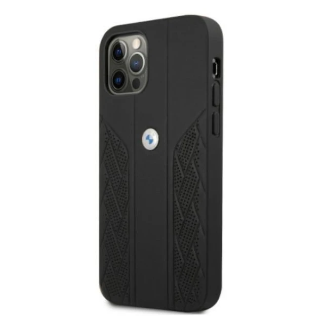 Чохол BMW для iPhone 12 | 12 Pro Leather Curve Perforate Black (BMHCP12MRSPPK)