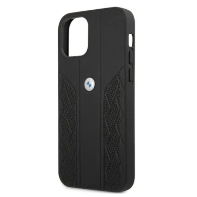 Чохол BMW для iPhone 12 | 12 Pro Leather Curve Perforate Black (BMHCP12MRSPPK)