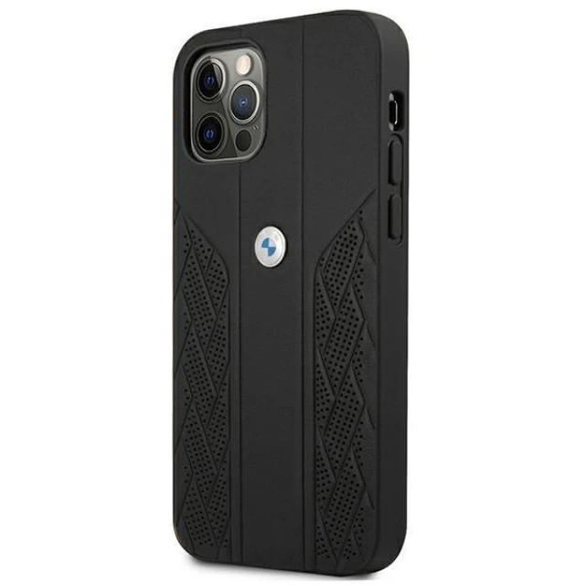 Чохол BMW для iPhone 12 Pro Max Leather Perforate Black (BMHCP12LRSPPK)