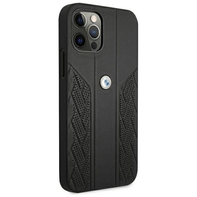 Чохол BMW для iPhone 12 Pro Max Leather Perforate Black (BMHCP12LRSPPK)