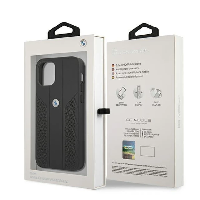 Чохол BMW для iPhone 12 Pro Max Leather Perforate Black (BMHCP12LRSPPK)