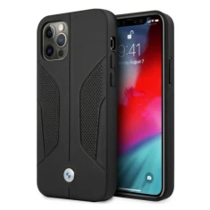 Чохол BMW для iPhone 12 | 12 Pro Leather Perforate Black (BMHCP12MRSCSK)