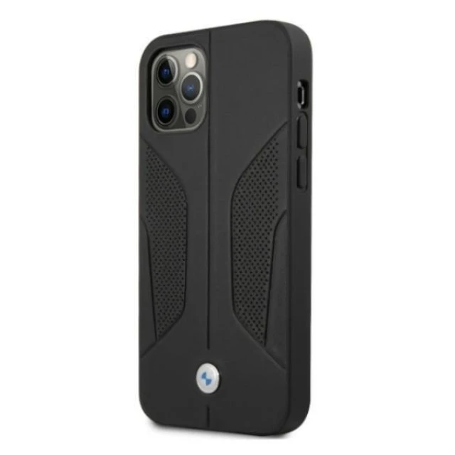 Чохол BMW для iPhone 12 | 12 Pro Leather Perforate Black (BMHCP12MRSCSK)