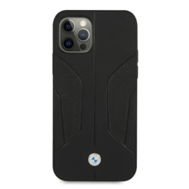 Чохол BMW для iPhone 12 | 12 Pro Leather Perforate Black (BMHCP12MRSCSK)