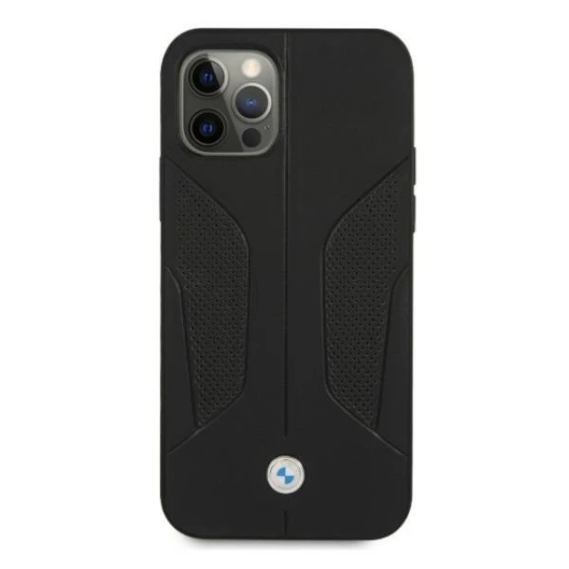 Чохол BMW для iPhone 12 Pro Max Leather Perforate Black (BMHCP12LRSCSK)