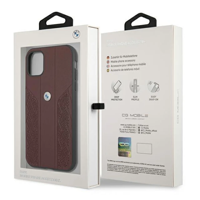 Чохол BMW для iPhone 11 Leather Curve Perforate Red (BMHCN61RSPPR)