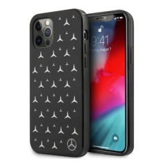 Чохол Mercedes для iPhone 12 | 12 Pro Silver Stars Pattern Black (MEHCP12MESPBK)