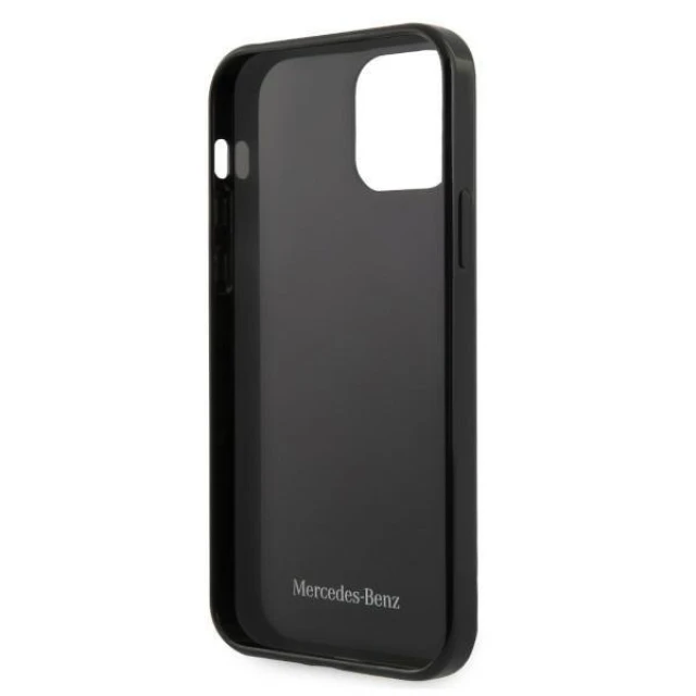 Чохол Mercedes для iPhone 12 | 12 Pro Silver Stars Pattern Black (MEHCP12MESPBK)