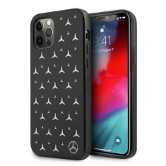 Чохол Mercedes для iPhone 12 Pro Max Silver Stars Pattern Black (MEHCP12LESPBK)