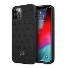 Чохол Mercedes для iPhone 12 Pro Max Leather Stars Pattern Black (MEHCP12LPSQBK)